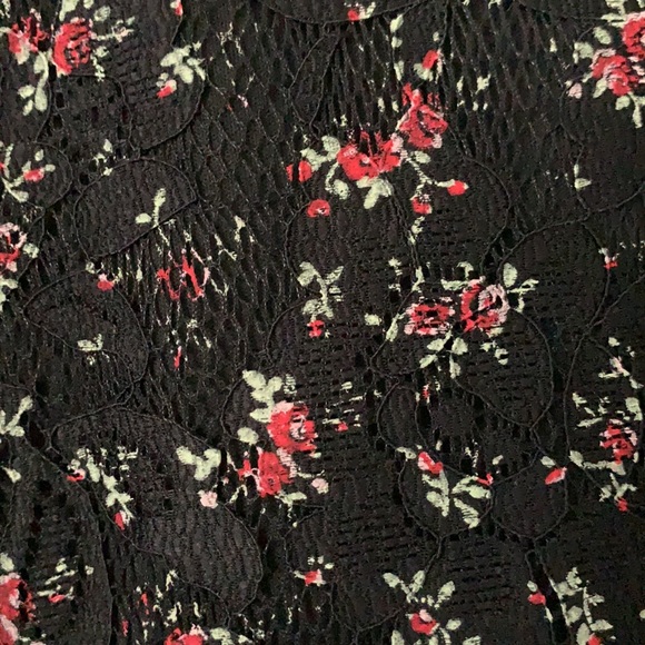 Topshop Black Floral Lace Mini Dress - Picture 3 of 5